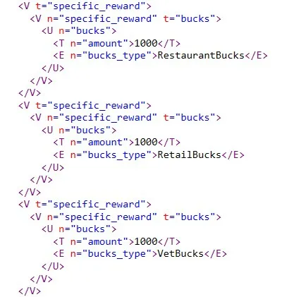 A reward that gives different kinds of points