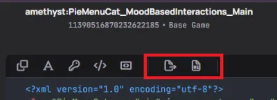The top of the tuning, with the file name visible and buttons below it, with two buttoms in a red box.